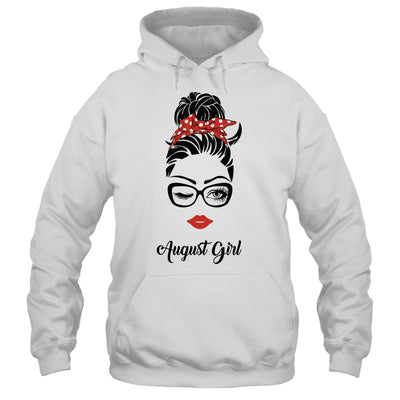 August Girl Woman Face Wink Eyes Lady Face Birthday Gift T-Shirt & Tank Top | Teecentury.com