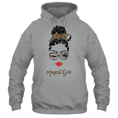August Girl Woman Lips Eyes Lady Leopard Birthday Gift T-Shirt & Tank Top | Teecentury.com
