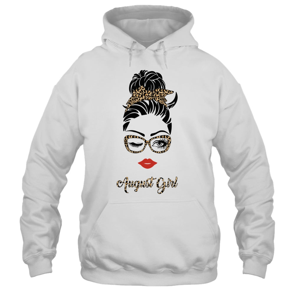 August Girl Woman Lips Eyes Lady Leopard Birthday Gift T-Shirt & Tank Top | Teecentury.com