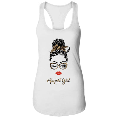 August Girl Woman Lips Eyes Lady Leopard Birthday Gift T-Shirt & Tank Top | Teecentury.com