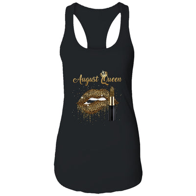 August Queen Girl Leopard Birthday Lips Lipstick Women T-Shirt & Tank Top | Teecentury.com
