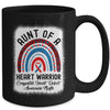 Aunt Of A Warrior CHD Congenital Heart Defect Awareness Month Mug Mug | teecentury