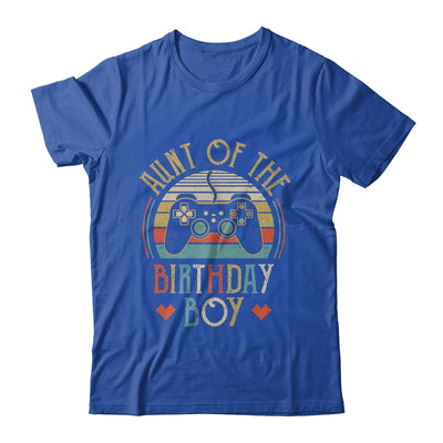 Aunt Of The Birthday Boy Vintage Matching Gamer Birthday T-Shirt & Hoodie | Teecentury.com