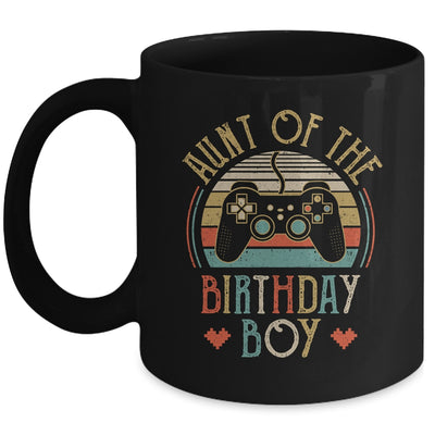 Aunt Of The Birthday Boy Vintage Matching Gamer Birthday Mug Coffee Mug | Teecentury.com