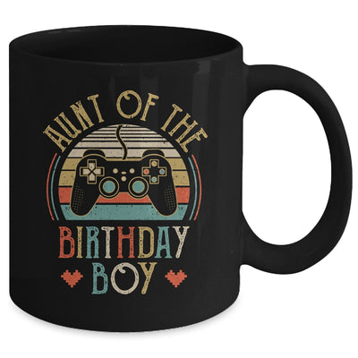 Aunt Of The Birthday Boy Vintage Matching Gamer Birthday Mug Coffee Mug | Teecentury.com