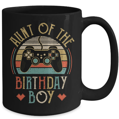 Aunt Of The Birthday Boy Vintage Matching Gamer Birthday Mug Coffee Mug | Teecentury.com