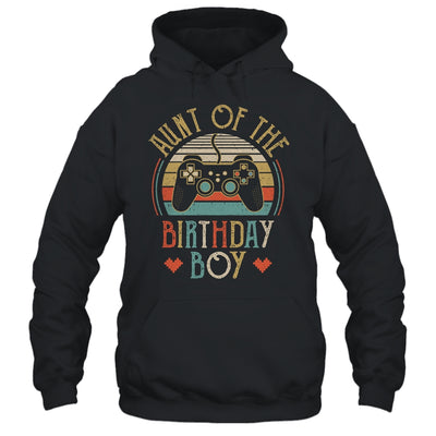 Aunt Of The Birthday Boy Vintage Matching Gamer Birthday T-Shirt & Hoodie | Teecentury.com