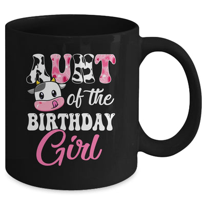 Aunt Of The Birthday Girl Farm Cow 1st Birthday Girl Mug | teecentury