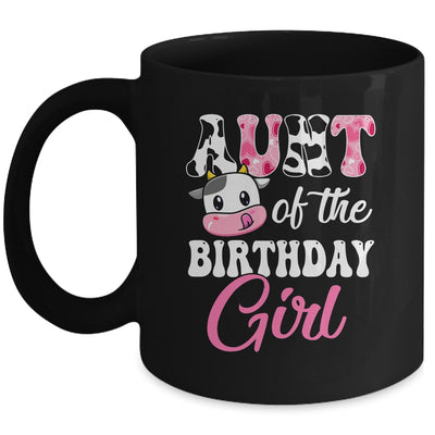 Aunt Of The Birthday Girl Farm Cow 1st Birthday Girl Mug | teecentury