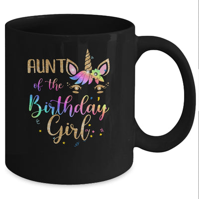 Aunt Of The Birthday Girl Niece Unicorn Birthday Gift Mug Coffee Mug | Teecentury.com
