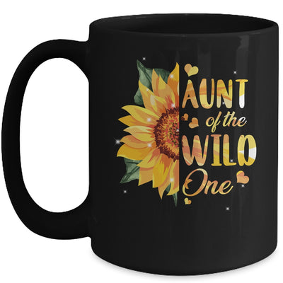 Aunt Of The Wild One 1st Birthday Sunflower Mug Coffee Mug | Teecentury.com