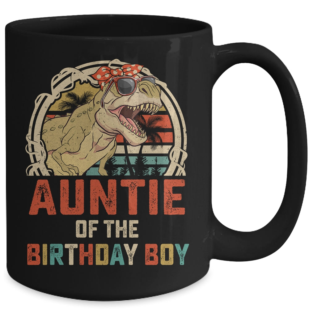 Auntie Dinosaur Of The Birthday Boy Matching Family Mug | teecentury
