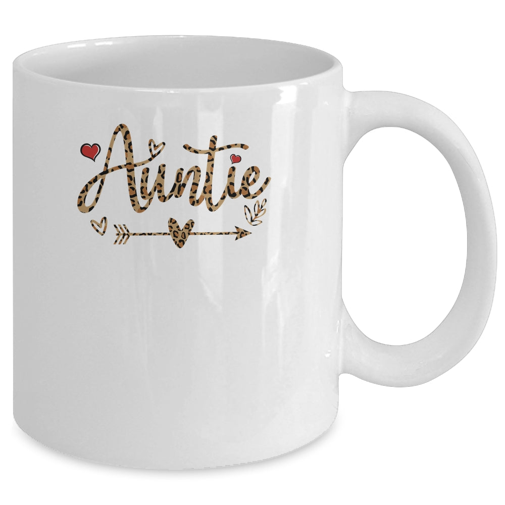 Auntie Leopard Aunt New Auntie First Time Gifts Mug Coffee Mug | Teecentury.com