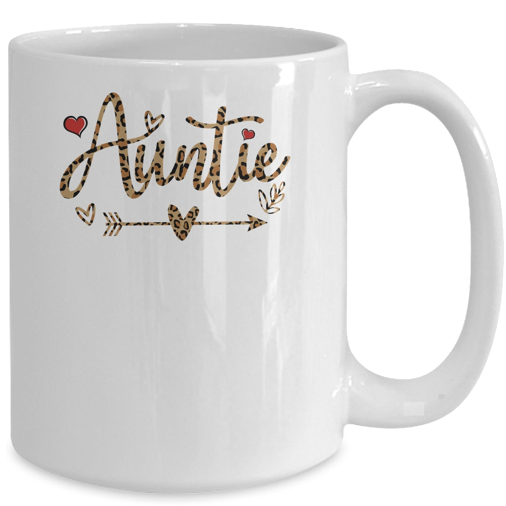 Auntie Leopard Aunt New Auntie First Time Gifts Mug Coffee Mug | Teecentury.com
