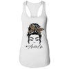 Auntie Life Messy Bun Hair Bandana Leopard Print T-Shirt & Tank Top | Teecentury.com