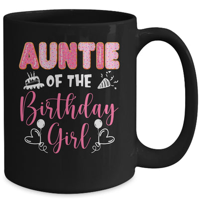 Auntie Of The Birthday Girl Family Donut Birthday Mug | teecentury