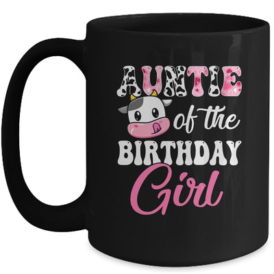 Auntie Of The Birthday Girl Farm Cow 1st Birthday Girl Mug | teecentury