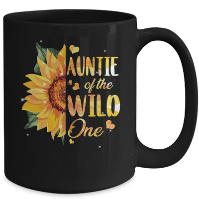 Auntie Of The Wild One 1st Birthday Sunflower Mug Coffee Mug | Teecentury.com
