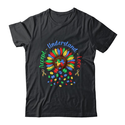 Autism Awareness Accept Understand Love ASD Rainbow Flower Shirt & Hoodie | teecentury