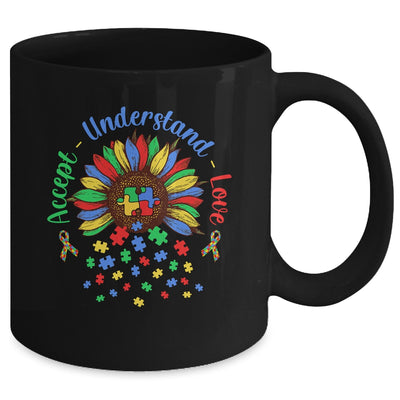 Autism Awareness Accept Understand Love ASD Rainbow Flower Mug | teecentury