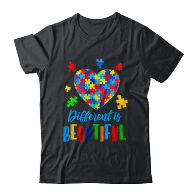Autism Awareness Different Is Beautiful Autism Heart Shirt & Hoodie | teecentury