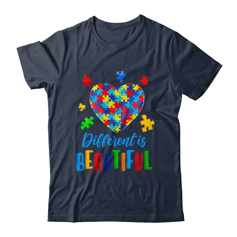 Autism Awareness Different Is Beautiful Autism Heart Shirt & Hoodie | teecentury