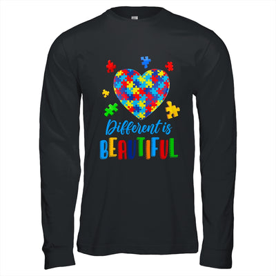 Autism Awareness Different Is Beautiful Autism Heart Shirt & Hoodie | teecentury