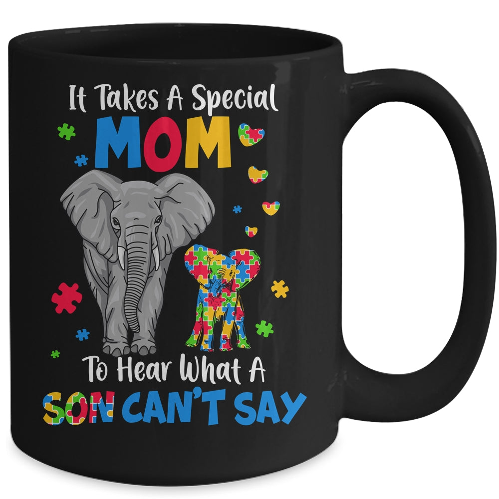 Autism Awareness Family Support Autism Mom Elephants Mug | teecentury