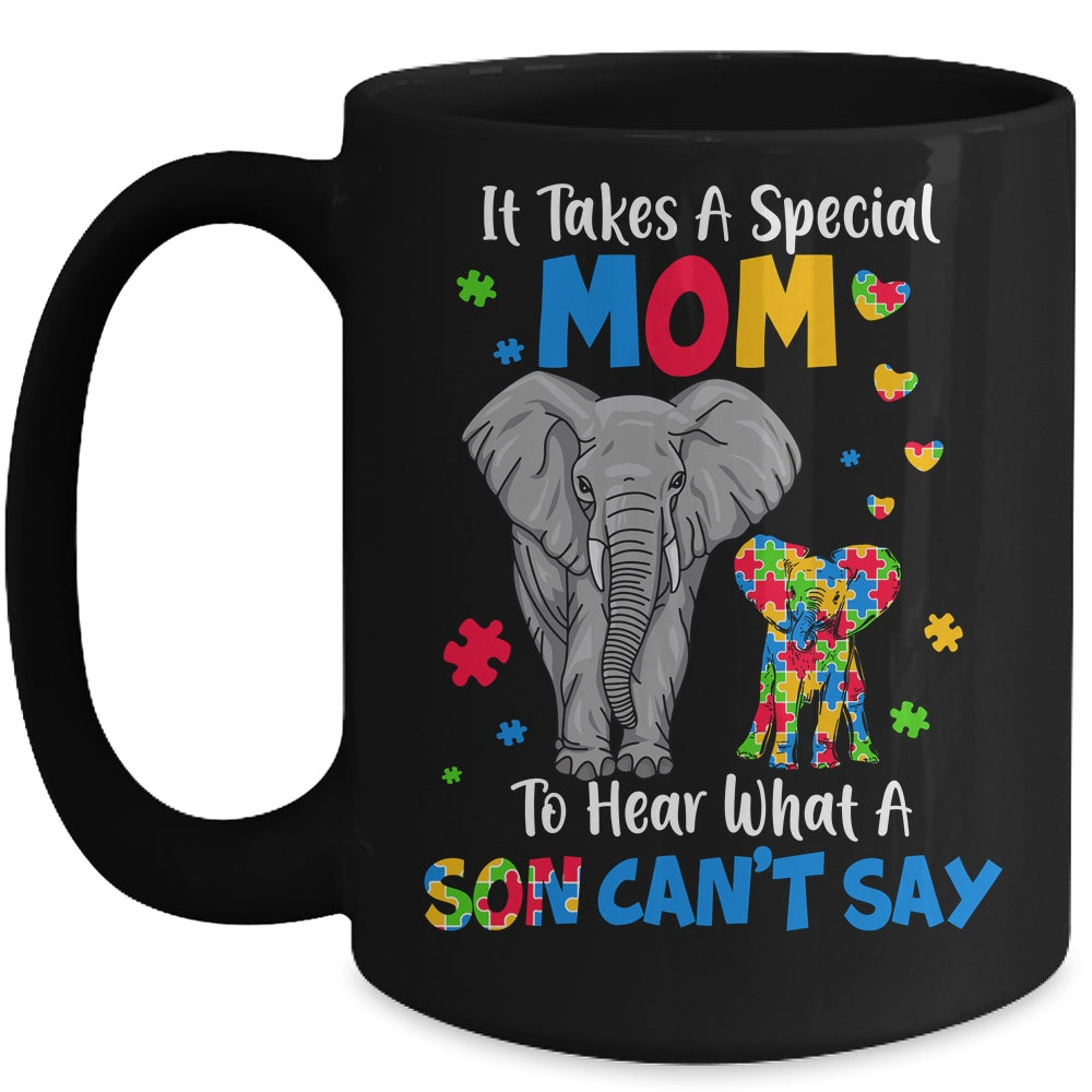 Autism Awareness Family Support Autism Mom Elephants Mug | teecentury