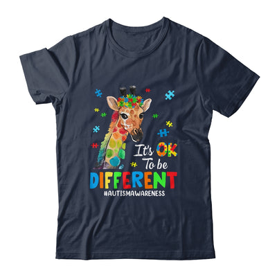 Autism Awareness Giraffe Women Kid Its Ok To Be Different Shirt & Hoodie | teecentury
