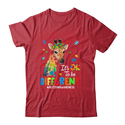 Autism Awareness Giraffe Women Kid Its Ok To Be Different Shirt & Hoodie | teecentury