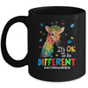 Autism Awareness Giraffe Women Kid Its Ok To Be Different Mug | teecentury
