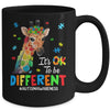 Autism Awareness Giraffe Women Kid Its Ok To Be Different Mug | teecentury