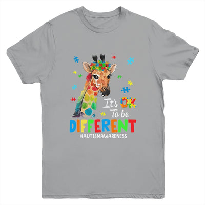 Autism Awareness Giraffe Women Kid Its Ok To Be Different Youth Shirt | teecentury