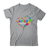 Autism Awareness Heart Puzzle Piece Support Autistic Shirt & Tank Top | teecentury