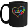 Autism Awareness Heart Puzzle Piece Support Autistic Mug | teecentury