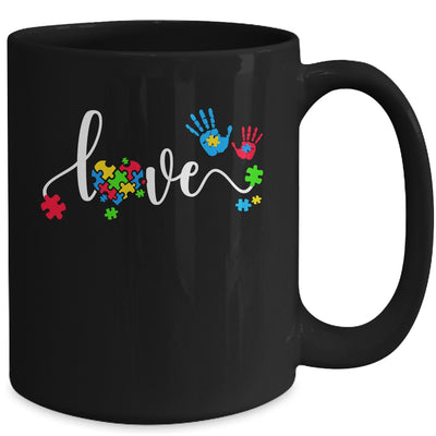 Autism Awareness Love Autism Puzzle Heart ASD Supporter Mug | teecentury