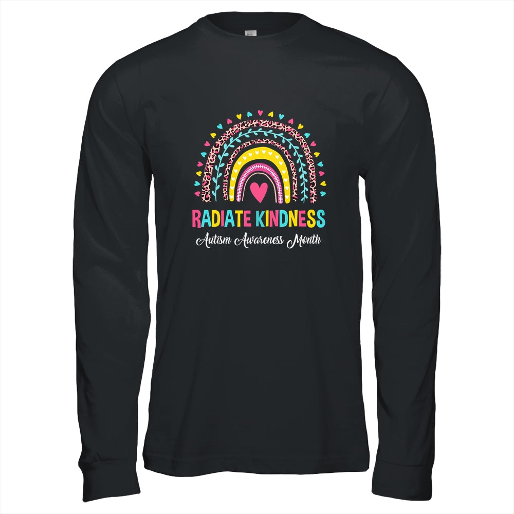 Autism Awareness Month Radiate Kindness Teacher Rainbow Shirt & Hoodie | teecentury
