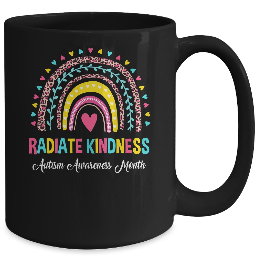 Autism Awareness Month Radiate Kindness Teacher Rainbow Mug | teecentury