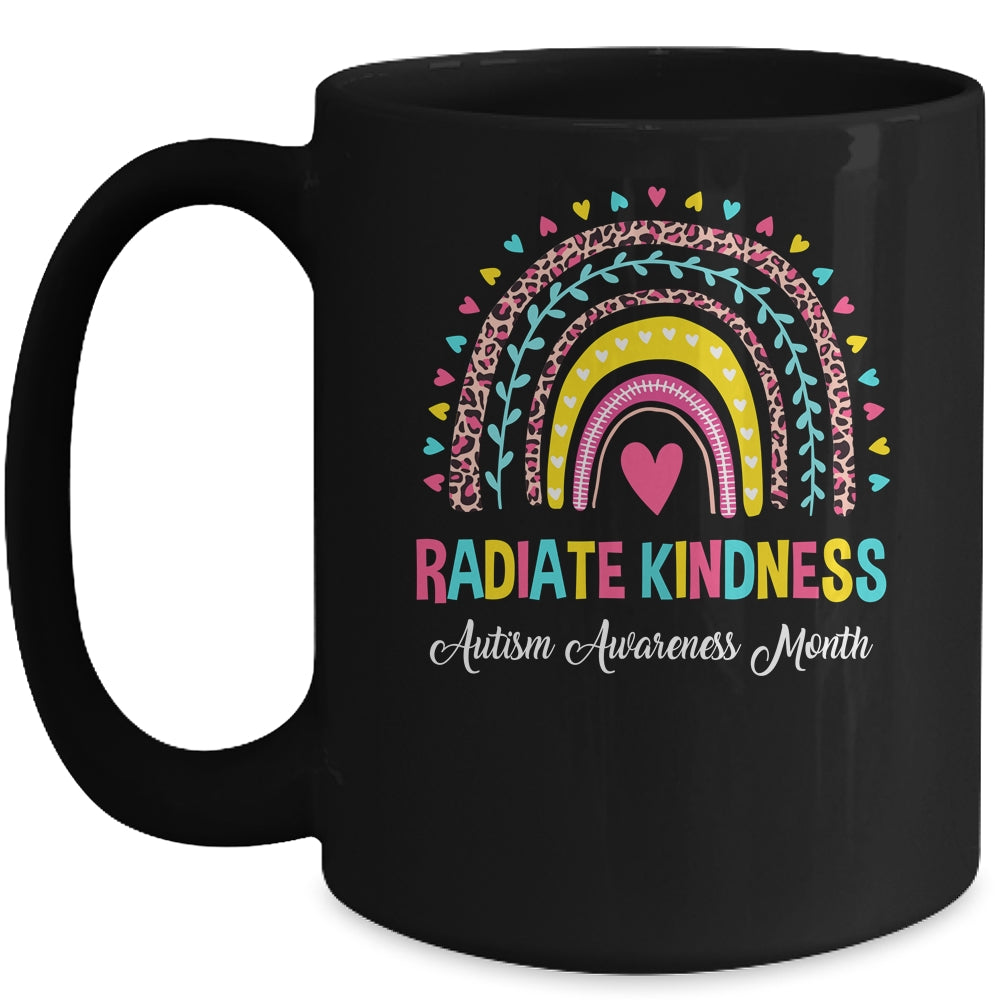 Autism Awareness Month Radiate Kindness Teacher Rainbow Mug | teecentury