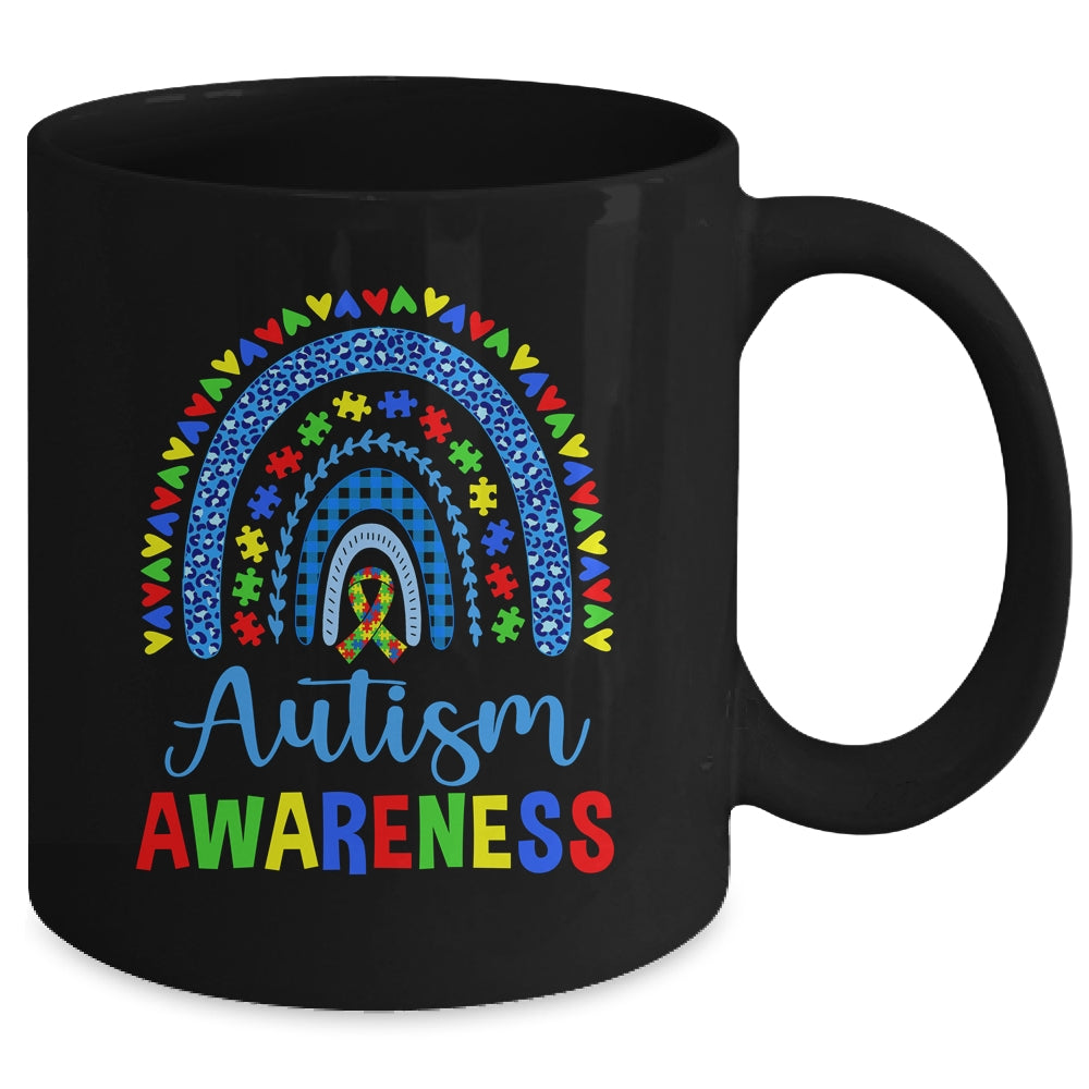Autism Awareness Month Rainbow Puzzle Autism Awareness Mug | teecentury