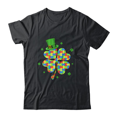 Autism Awareness Shamrock Wearing Leprechaun Hat St Patricks T-Shirt & Hoodie | Teecentury.com
