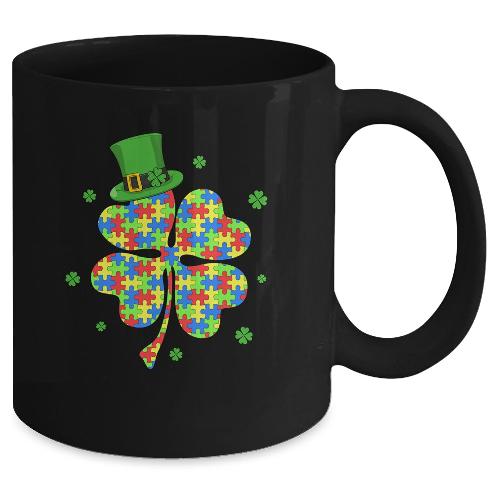 Autism Awareness Shamrock Wearing Leprechaun Hat St Patricks Mug Coffee Mug | Teecentury.com