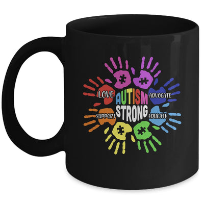 Autism Awareness Sign Language Hand Puzzle Support Mug | teecentury