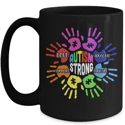 Autism Awareness Sign Language Hand Puzzle Support Mug | teecentury