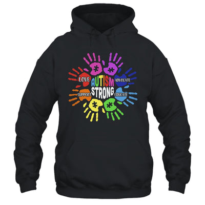 Autism Awareness Sign Language Hand Puzzle Support Shirt & Hoodie | teecentury