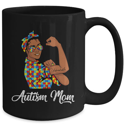 Autism Awareness Strong Mom Afro Mother Black Women Mug | teecentury