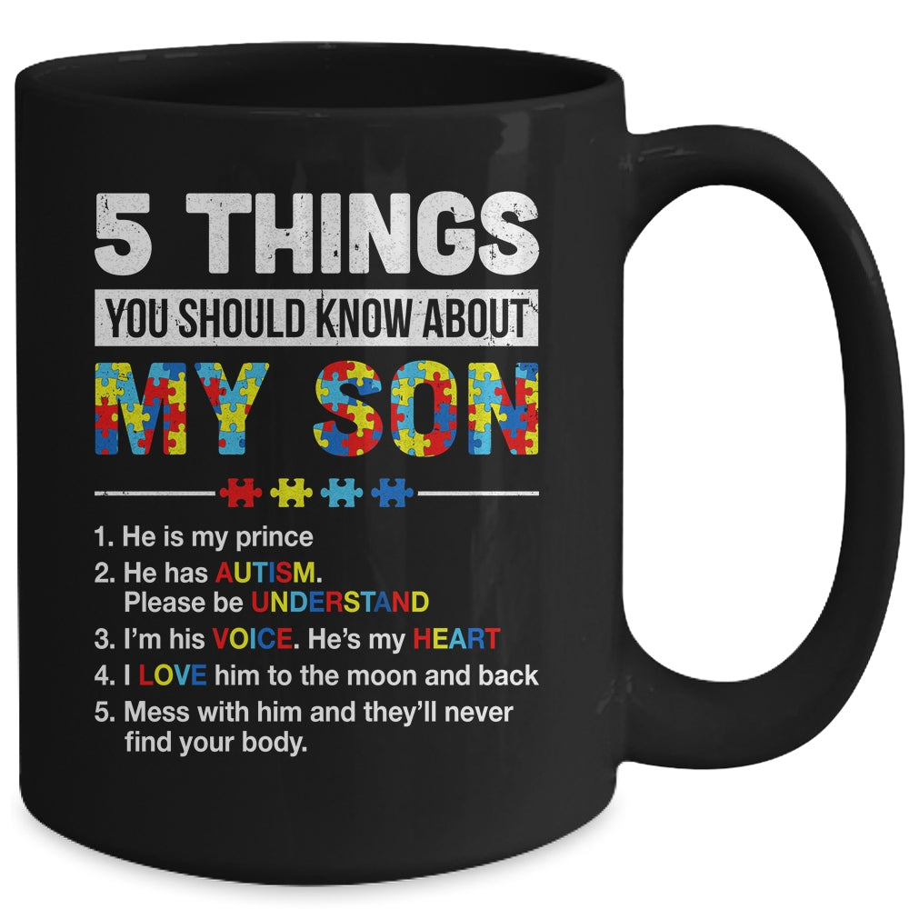 Autism Awareness Support Autism Son Kids For Mom Dad Mug | teecentury