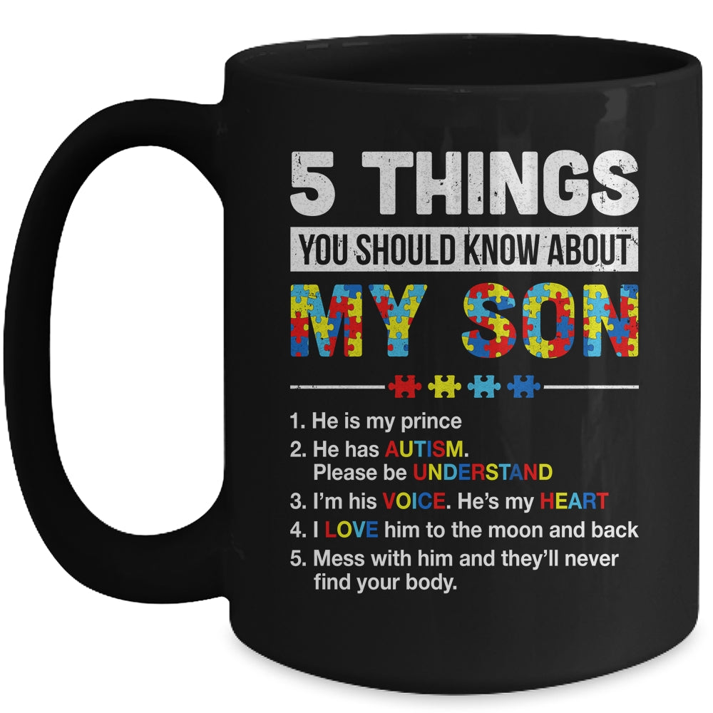 Autism Awareness Support Autism Son Kids For Mom Dad Mug | teecentury
