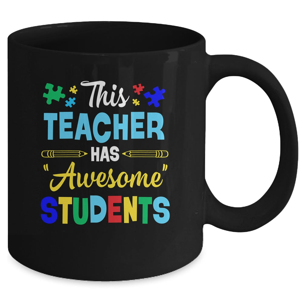 Autism Awareness This Teacher Has Awesome Students Puzzle Mug | teecentury